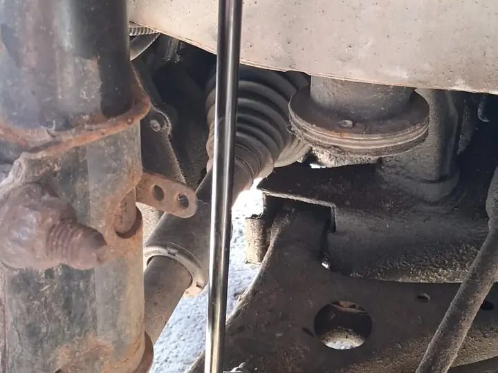 Suspension component installed during service.
